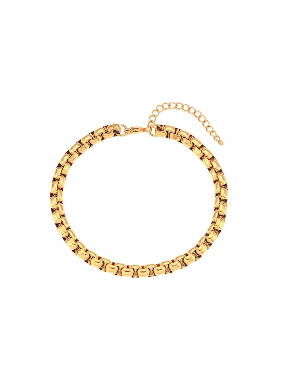 Gold Box Chain Bracelet
